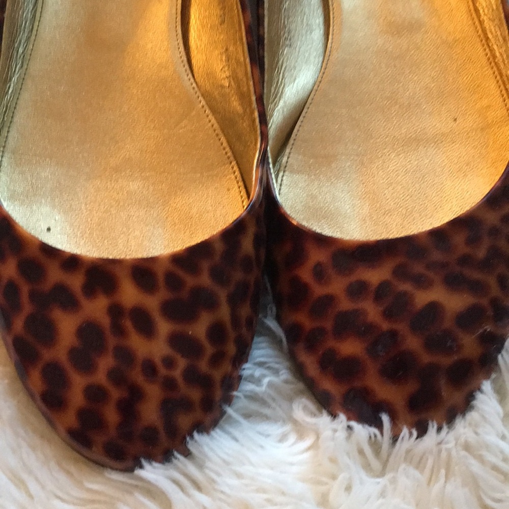 Jcrew leopard flats size 8- worn once!!!